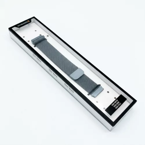 MYBANDZ Milánói mágneses fém óraszíj /antracitszürke/ 22mm