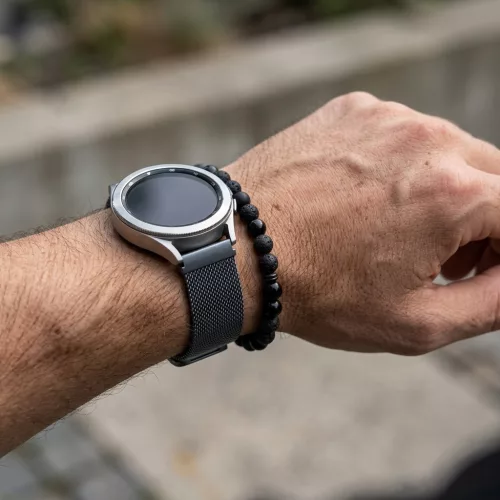 MYBANDZ Milánói mágneses fém óraszíj /antracitszürke/ 20mm