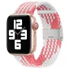 Apple Watch állítható fonott óraszíj /fehér-rózsaszín/ 40/41 és 42mm