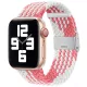 Apple Watch állítható fonott óraszíj /fehér-rózsaszín/ 40/41 és 42mm