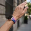 Apple Watch állítható fonott óraszíj /kék-rózsaszín/ 40/41 és 42mm