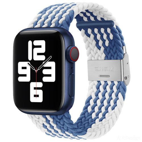 Apple Watch állítható fonott óraszíj /kék-fehér/ 38/40/41 mm