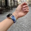 Apple Watch állítható fonott óraszíj /kék-fehér/ 40/41 és 42mm