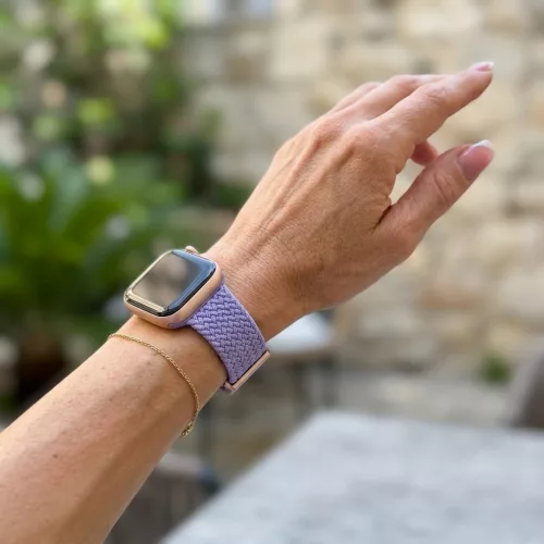 Apple Watch állítható fonott óraszíj /lila/ 40/41 és 42mm