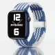 Apple Watch állítható fonott óraszíj /kék-fehér/ 44/45/46/49 mm