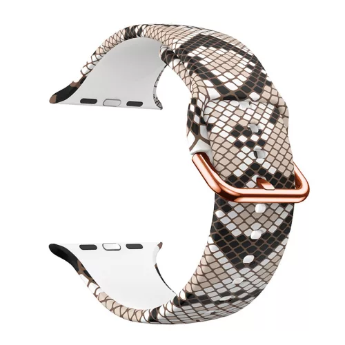 Apple Watch csatos szilikon óraszíj /kígyóbőr/ 44/45/46/49 mm
