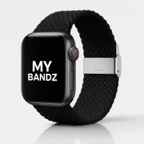   Apple Watch állítható fonott szövet óraszíj /fekete/ 44/45/46/49 mm