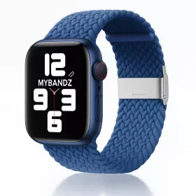   Apple Watch állítható fonott szövet óraszíj /kék/ 44/45/46/49 mm