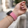 Apple Watch állítható fonott szövet óraszíj /pink/ 44/45/46/49 mm