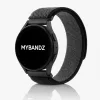 MYBANDZ Tépőzáras puha szövet óraszíj - /fekete-narancs/ 20mm