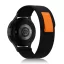 MYBANDZ Tépőzáras puha szövet óraszíj Samsung Galaxy Watch 4-5-6-7/szürke-narancs/ 20mm