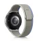 MYBANDZ Tépőzáras puha szövet óraszíj Samsung Galaxy Watch 4-5-6-7/szürke-kék/ 20mm