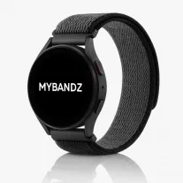   MYBANDZ Tépőzáras puha szövet óraszíj /fekete-narancs/ 22mm