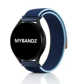 MYBANDZ Tépőzáras puha szövet óraszíj /éjkék/ 22mm