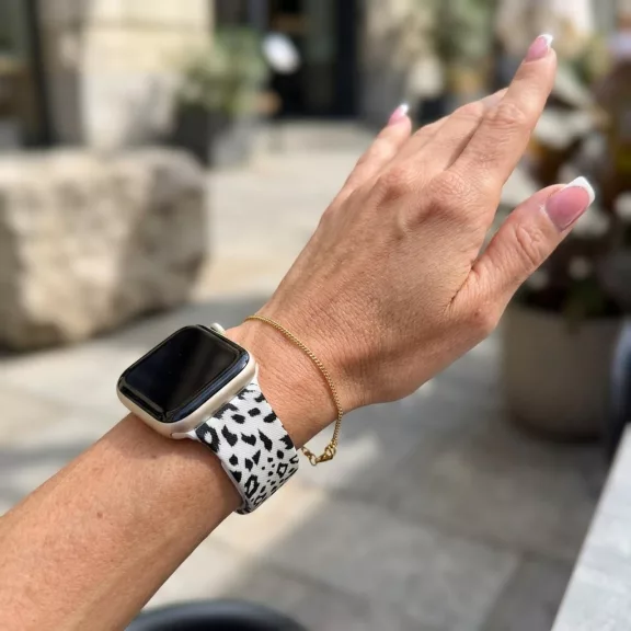 Apple Watch csatos szilikon óraszíj /hópárduc/ 44/45/46/49 mm