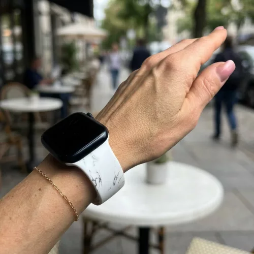 Apple Watch csatos szilikon óraszíj /márvány/ 40/41/42 mm