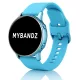 MYBANDZ Szilikon óraszíj fém csattal /égkék/ 22mm