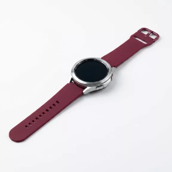 MYBANDZ Szilikon óraszíj fém csattal /bordó/ 20mm