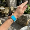 MYBANDZ Szilikon óraszíj fém csattal /égkék/ 20mm
