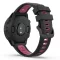 MYBANDZ Sportos két színű szilikon óraszíj - fekete-pink (Garmin 26mm QuickFit)