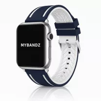   Apple Watch sportos szilikon óraszíj /kék-fehér/ 44/45/46/49 mm