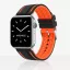 Apple Watch sportos szilikon óraszíj /fekete-narancs/ 44/45/46/49 mm