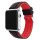 Apple Watch sportos szilikon óraszíj /fekete-piros/ 42/44/45/49 mm