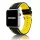 Apple Watch csatos szilikon óraszíj /fekete-sárga/ 40/41 és 42mm