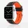 Apple Watch csatos szilikon óraszíj /fekete-narancs/ 40/41 és 42mm
