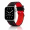 Apple Watch csatos szilikon óraszíj /fekete-piros/ 40/41 és 42mm