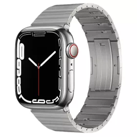   Apple Watch nagy láncszemes fém gyors záras óraszíj /ezüst/ 44/45/46/49 mm