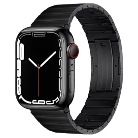   Apple Watch nagy láncszemes fém gyors záras óraszíj /fekete/ 44/45/46/49 mm