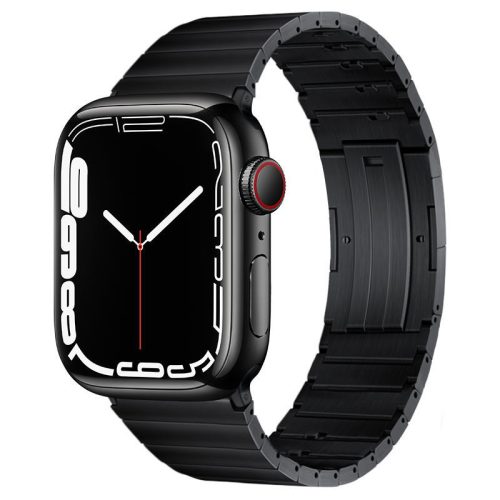 Apple Watch nagy láncszemes fém gyors záras óraszíj /fekete/ 42/44/45/49 mm