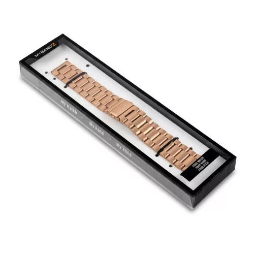 MYBANDZ Klasszikus fém óraszíj - Rosegold/ 22mm