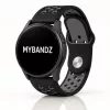 MYBANDZ Lélegző szilikon óraszíj / fekete-szürke / 22mm