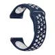 MYBANDZ Lélegző szilikon óraszíj / kék-fehér / 22mm