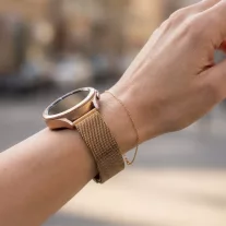 MYBANDZ Csatos milánói  fém óraszíj / rosegold / 18mm