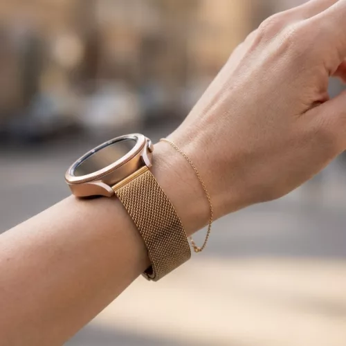 MYBANDZ Csatos milánói  fém óraszíj / rosegold / 18mm