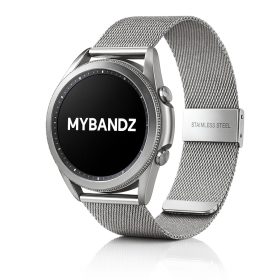 MYBANDZ Csatos milánói fém óraszíj /ezüst / 18mm