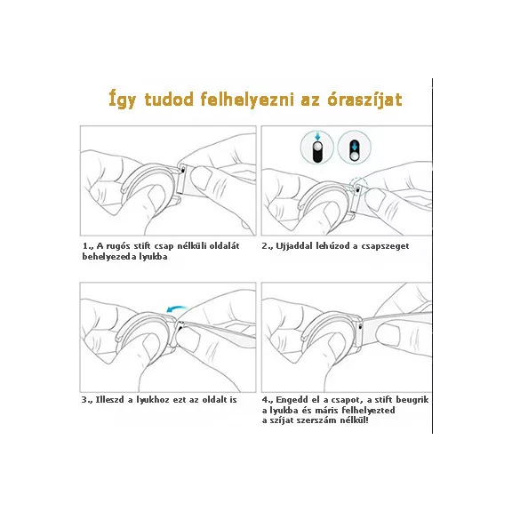 MYBANDZ Csatos milánói fém óraszíj /ezüst / 18mm