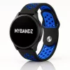 MYBANDZ Lélegző szilikon óraszíj / fekete-kék / 22mm