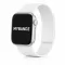 Apple Watch Litchi mágneses szilikon óraszíj /fehér/ 44/45/46/49 mm
