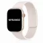 Apple Watch Litchi mágneses szilikon óraszíj /bézs/ 44/45/46/49 mm