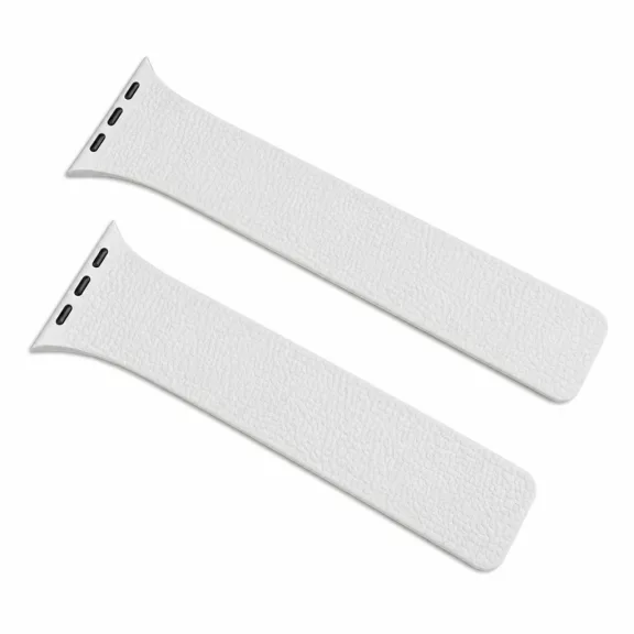 Apple Watch Litchi mágneses szilikon óraszíj /bézs/ 44/45/46/49 mm