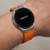 Mybandz Element szilikon óraszíj-Samsung Galaxy Watch 4-5-6-7/narancs-ezüst/20mm