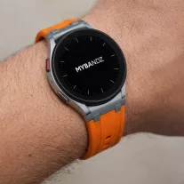   Mybandz Element szilikon óraszíj-Samsung Galaxy Watch 4-5-6-7/narancs-ezüst/20mm