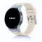 Mybandz Element szilikon óraszíj-Samsung Galaxy Watch 4-5-6-7/bézs-ezüst/20mm