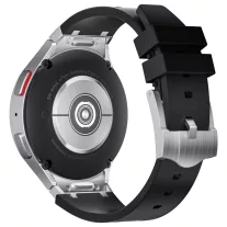   Mybandz Element szilikon óraszíj-Samsung Galaxy Watch 4-5-6-7/fekete-ezüst/20mm