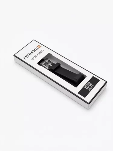 Mybandz Element szilikon óraszíj-Samsung Galaxy Watch 4-5-6-7/fekete-ezüst/20mm