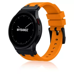   Mybandz Element szilikon óraszíj-Samsung Galaxy Watch 4-5-6-7/narancs-fekete/20mm